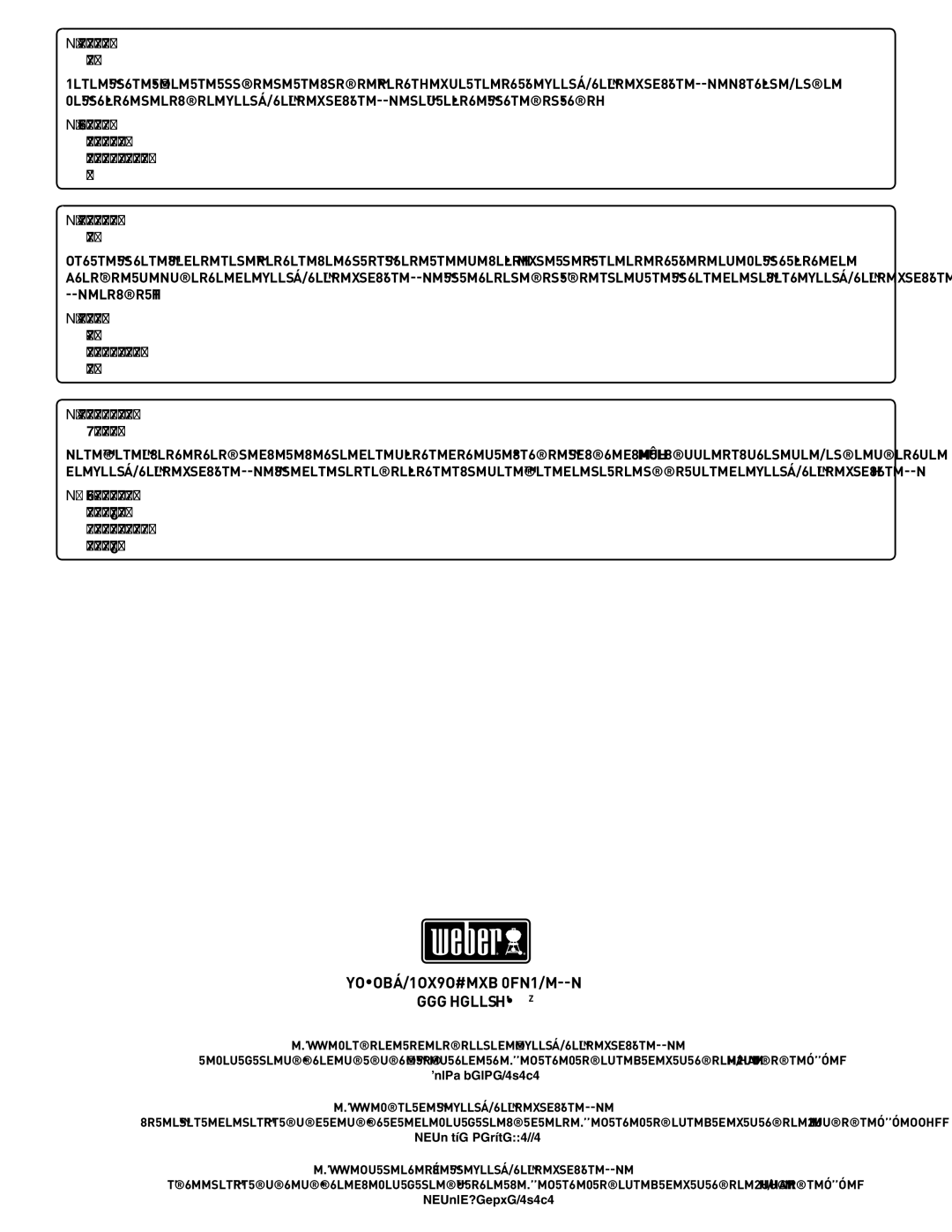 Weber 56568 manual WEBER-STEPHEN Products LLC 