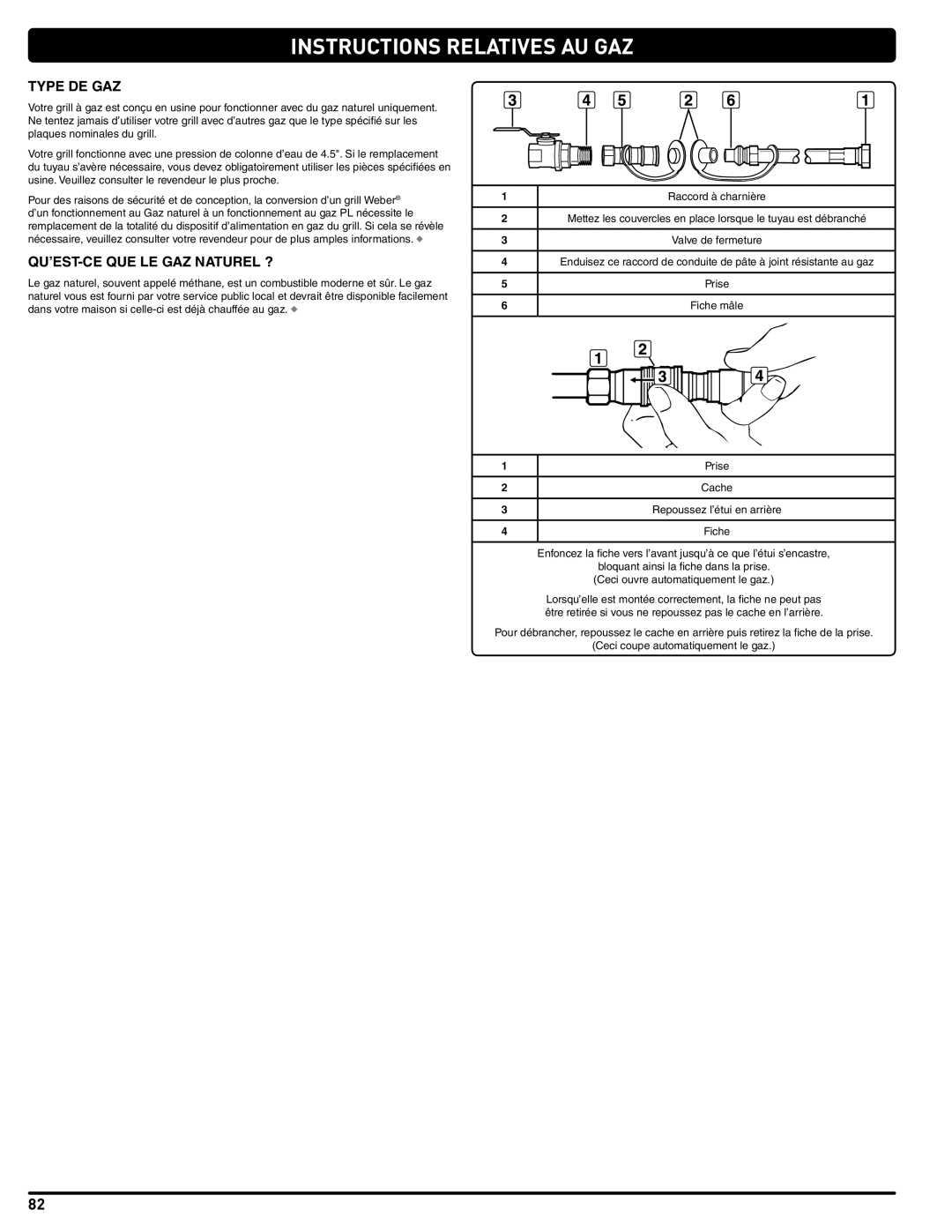 Weber 56568 manual Type DE GAZ, QU’EST-CE QUE LE GAZ Naturel ? 
