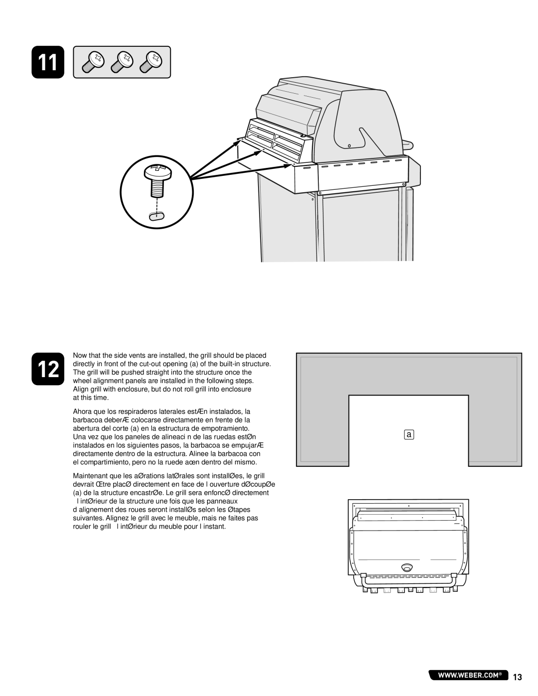 Weber #56580 manual Assembly Ensamblaje Assemblage 