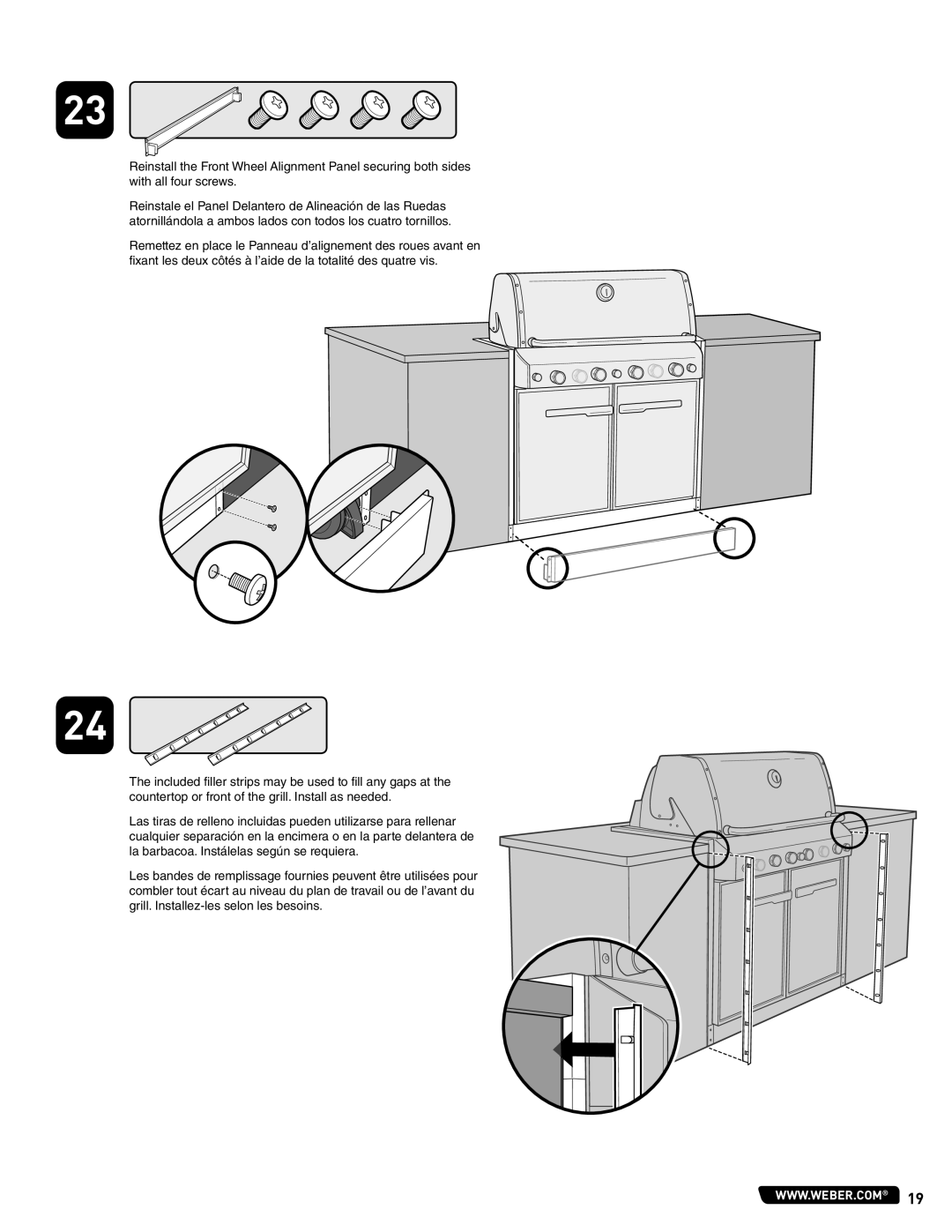 Weber #56580 manual Assembly Ensamblaje Assemblage 