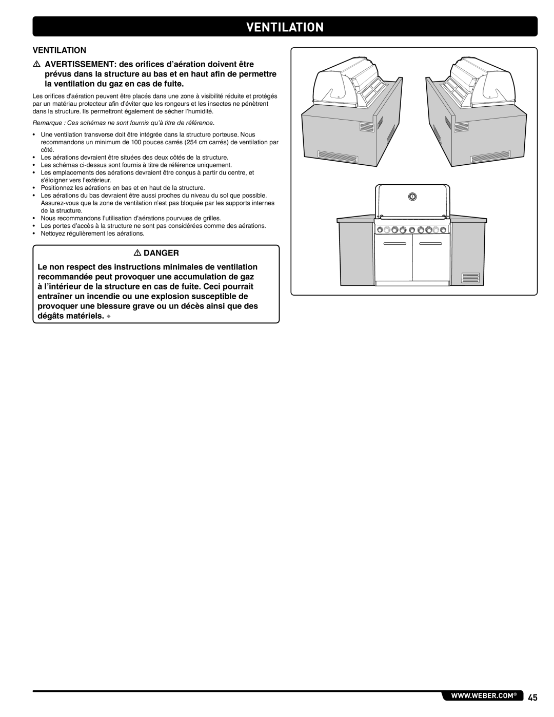 Weber #56580 manual Remarque Ces schémas ne sont fournis qu’à titre de référence 