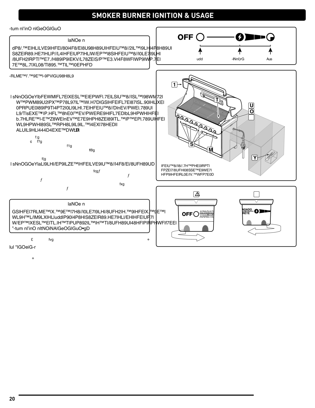 Weber #56580 manual Smoker Burner Ignition & Usage, Smoker Burner Manual Ignition, Smoker Burner Snap Ignition 