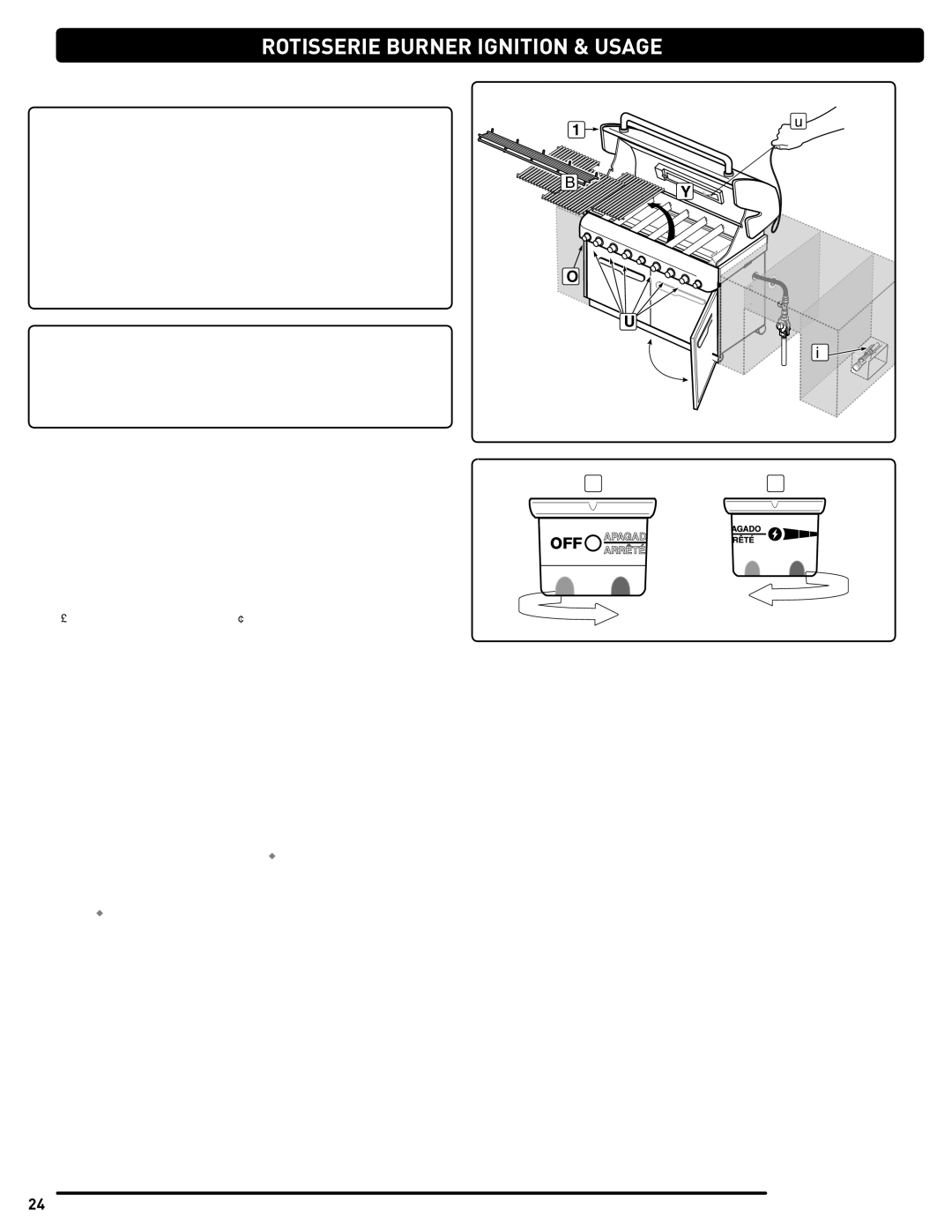 Weber #56580 manual Rotisserie Burner Manual Ignition 