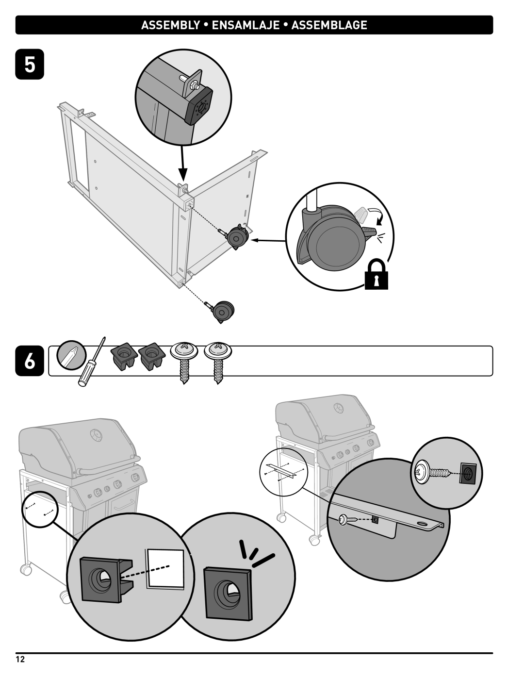 Weber 56733 manual Assembly Ensamlaje Assemblage 