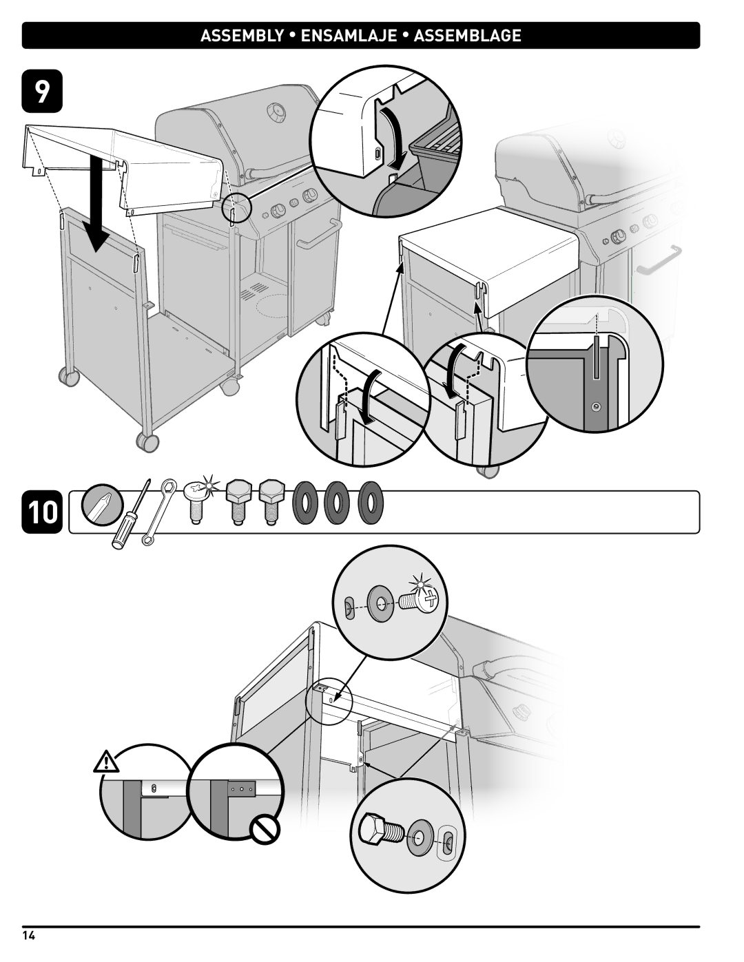 Weber 56733 manual Assembly Ensamlaje Assemblage 