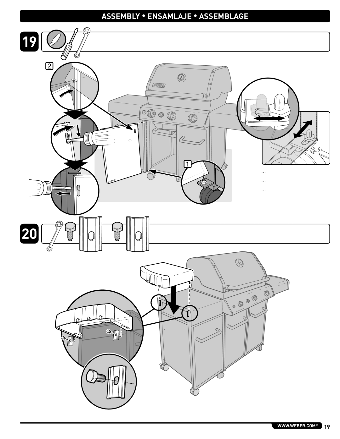 Weber 56733 manual Assembly Ensamlaje Assemblage 