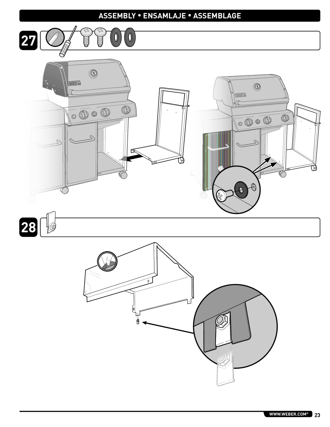 Weber 56733 manual Assembly Ensamlaje Assemblage 