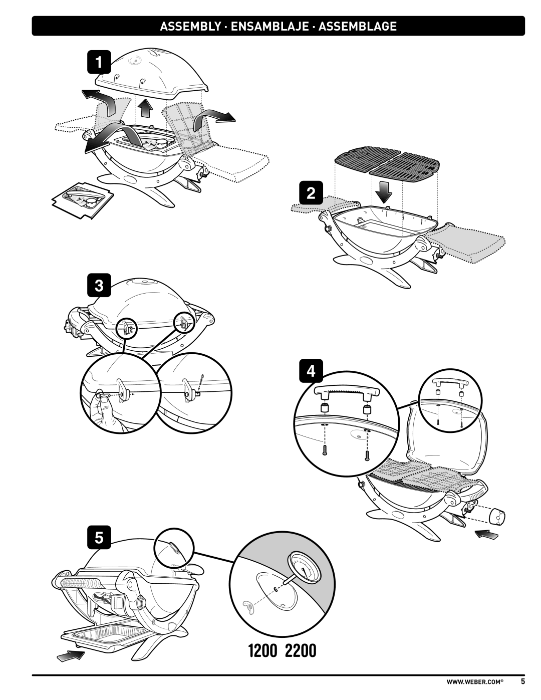 Weber 57503 manual Assembly · Ensamblaje · Assemblage 