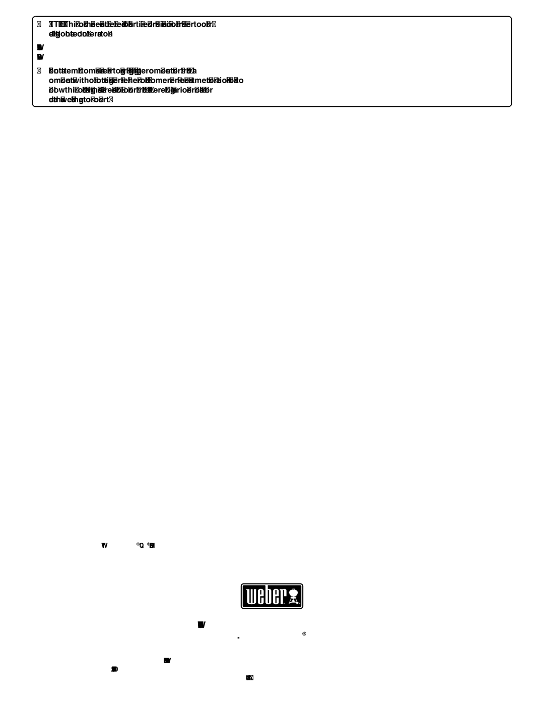 Weber 59765, LPG Gas Barbecue instruction manual WEBER-STEPHEN Products LLC 