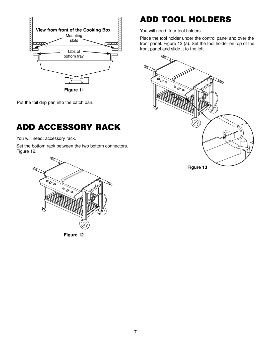 Weber 600 manual ADD Accessory Rack, ADD Tool Holders 