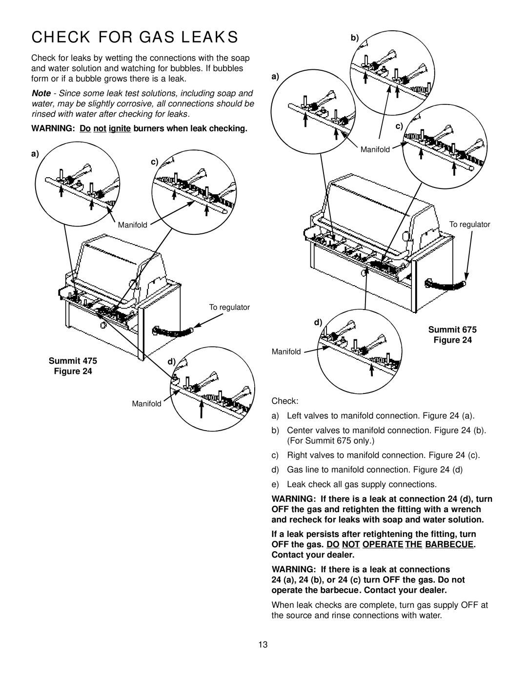 Weber 475, 675 manual Manifold 