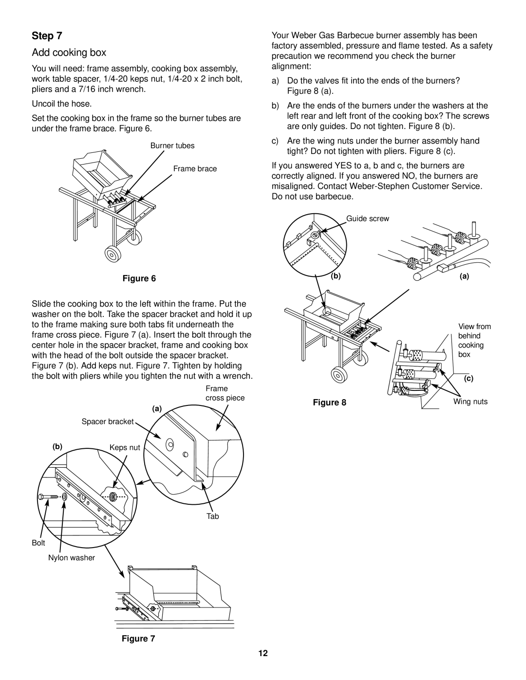 Weber 700 LX owner manual Add cooking box 