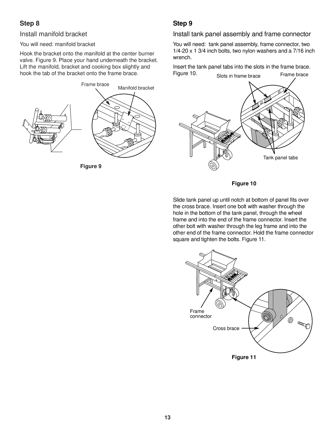 Weber 700 owner manual Install manifold bracket 