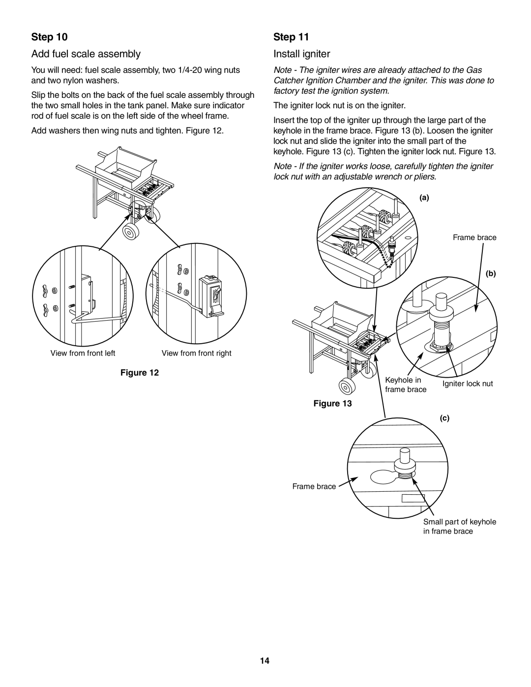 Weber 730 Series owner manual Add fuel scale assembly, Install igniter 