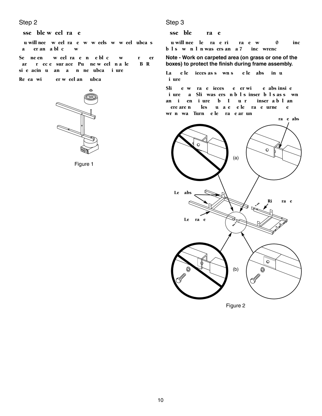 Weber 730 owner manual Assemble wheel frame, Assemble top frame 