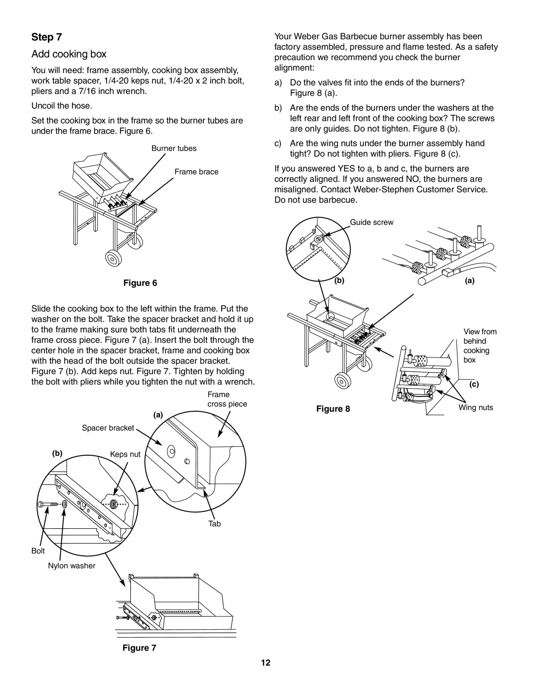 Weber 730 owner manual Add cooking box 