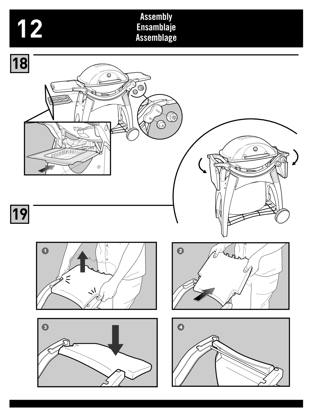 Weber 77576, Q 300 manual Assembly Ensamblaje Assemblage 