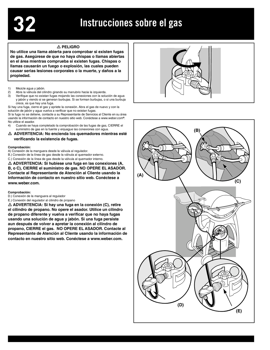 Weber 77576, Q 300 manual Comprobación 