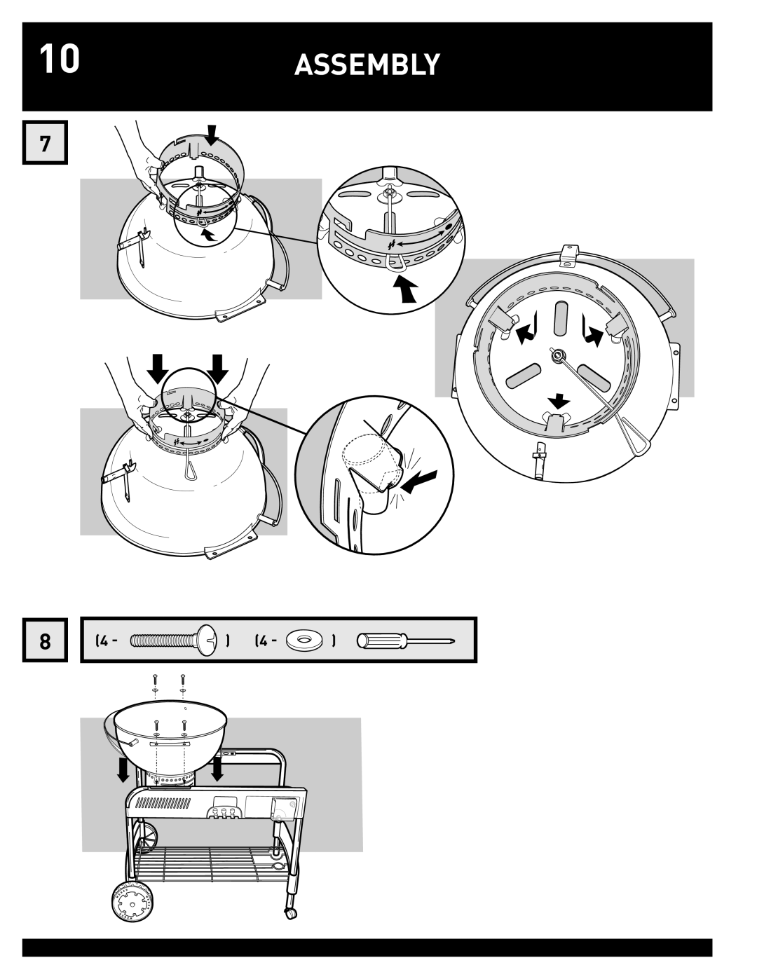 Weber 78763 manual Assembly 