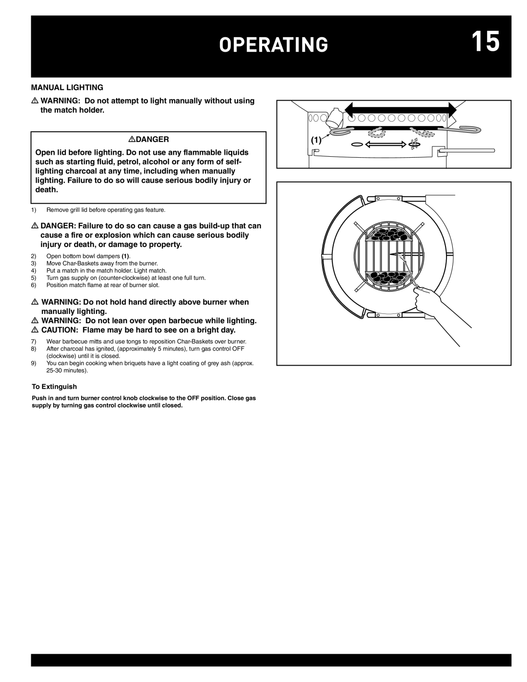 Weber 78763 manual Operating15 