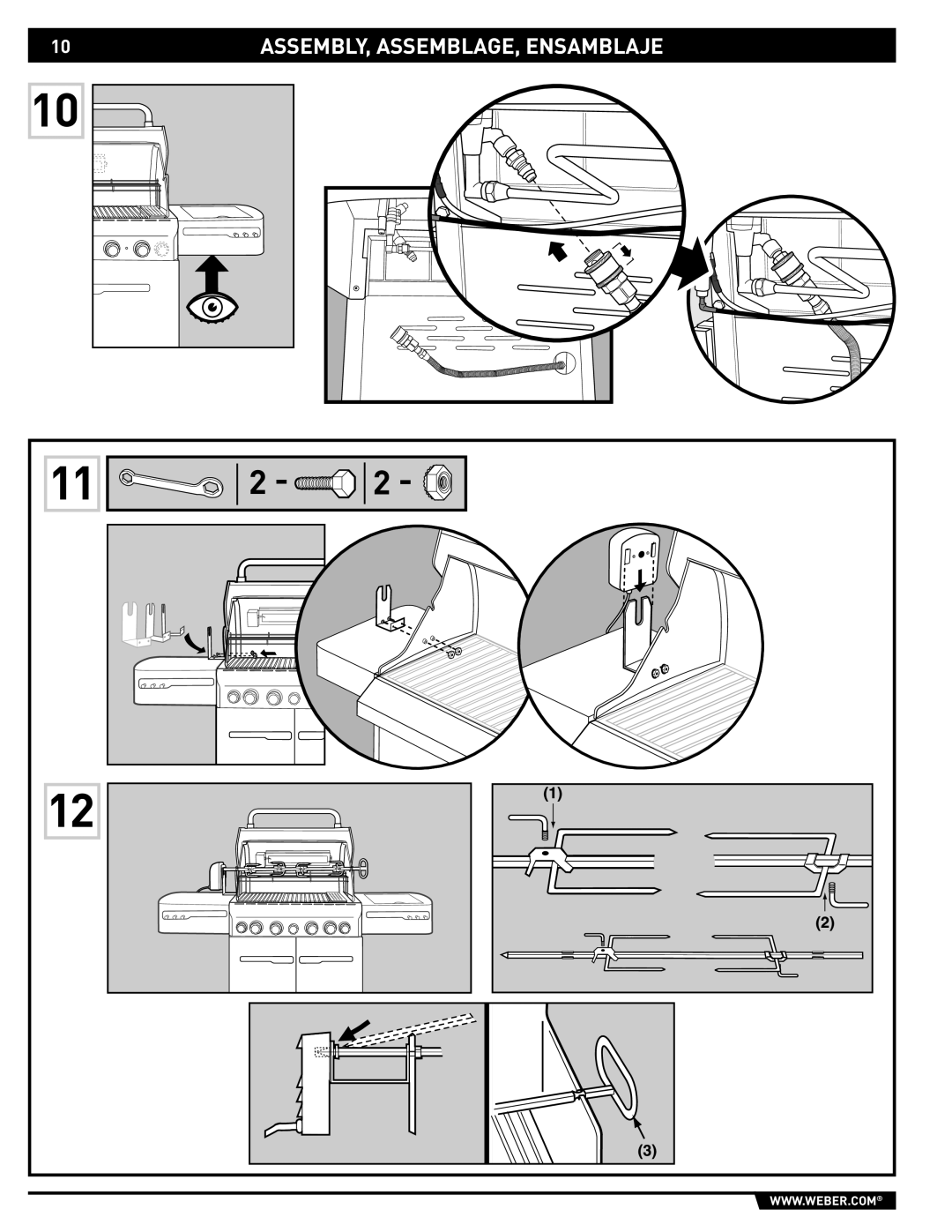 Weber 89369 manual ASSEMBLY, ASSEMBLAGE, Ensamblaje 