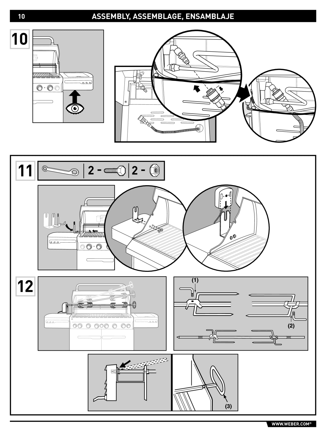 Weber 89373 manual ASSEMBLY, ASSEMBLAGE, Ensamblaje 