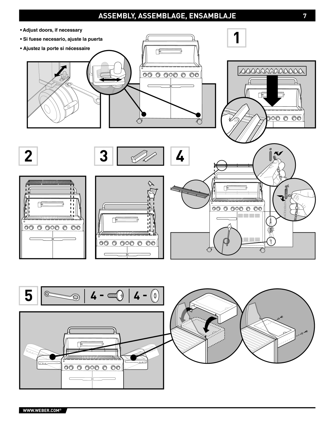 Weber 89373 manual ASSEMBLY, ASSEMBLAGE, Ensamblaje 