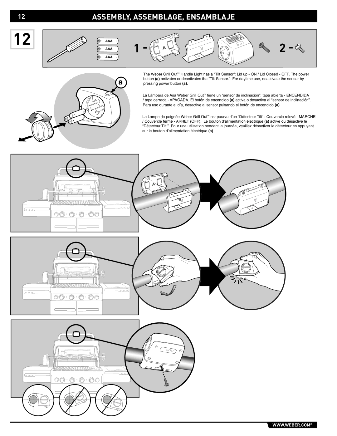Weber 89561 manual Aaa 