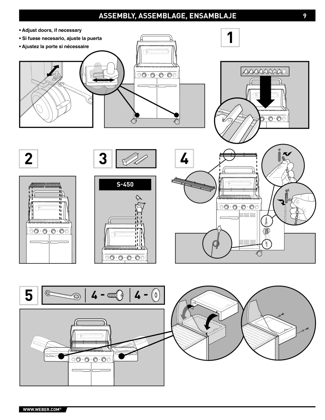 Weber 89561 manual ASSEMBLY, ASSEMBLAGE, Ensamblaje 