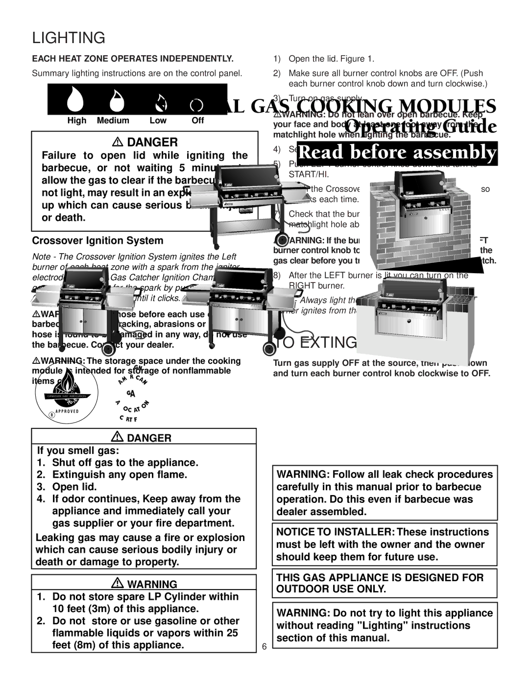 Weber 92774 manual Lighting, To Extinguish 