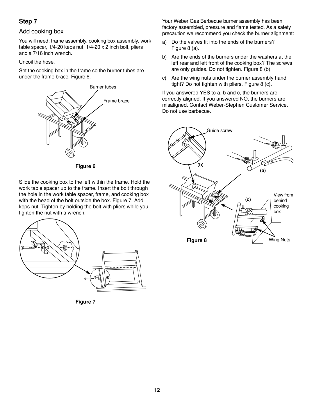 Weber 98567, 500 LP owner manual Add cooking box 