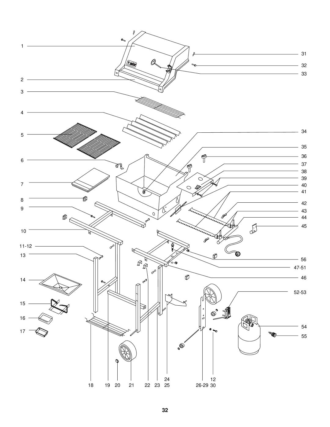 Weber 98567, 500 LP owner manual 11-12 