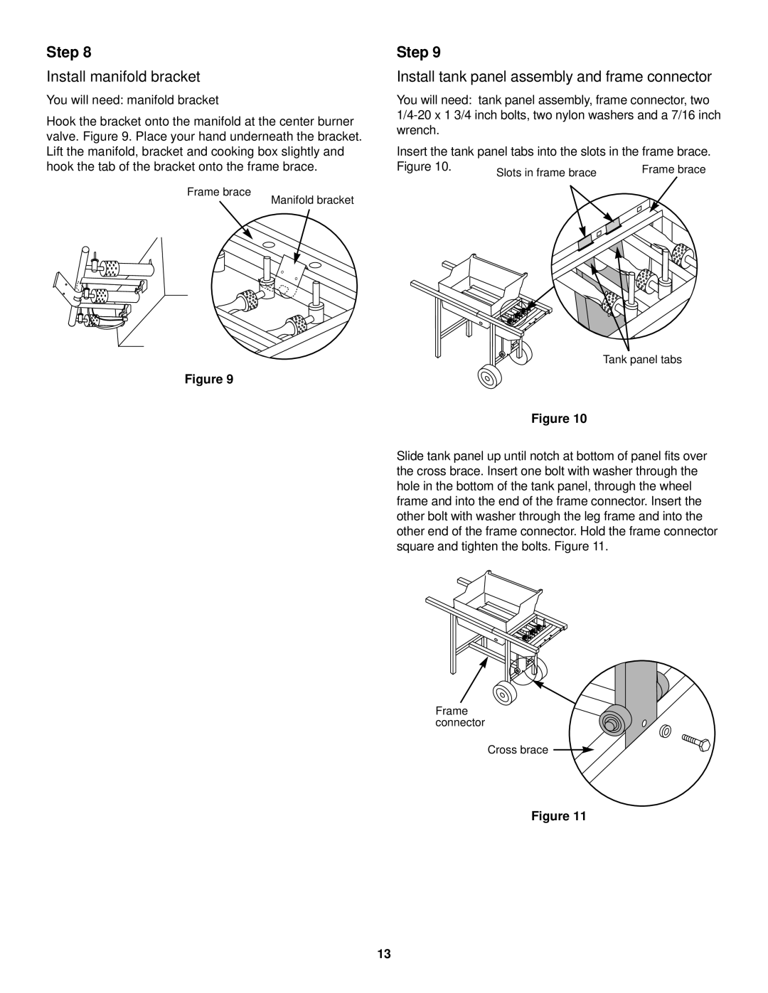 Weber 98583 owner manual Install manifold bracket 