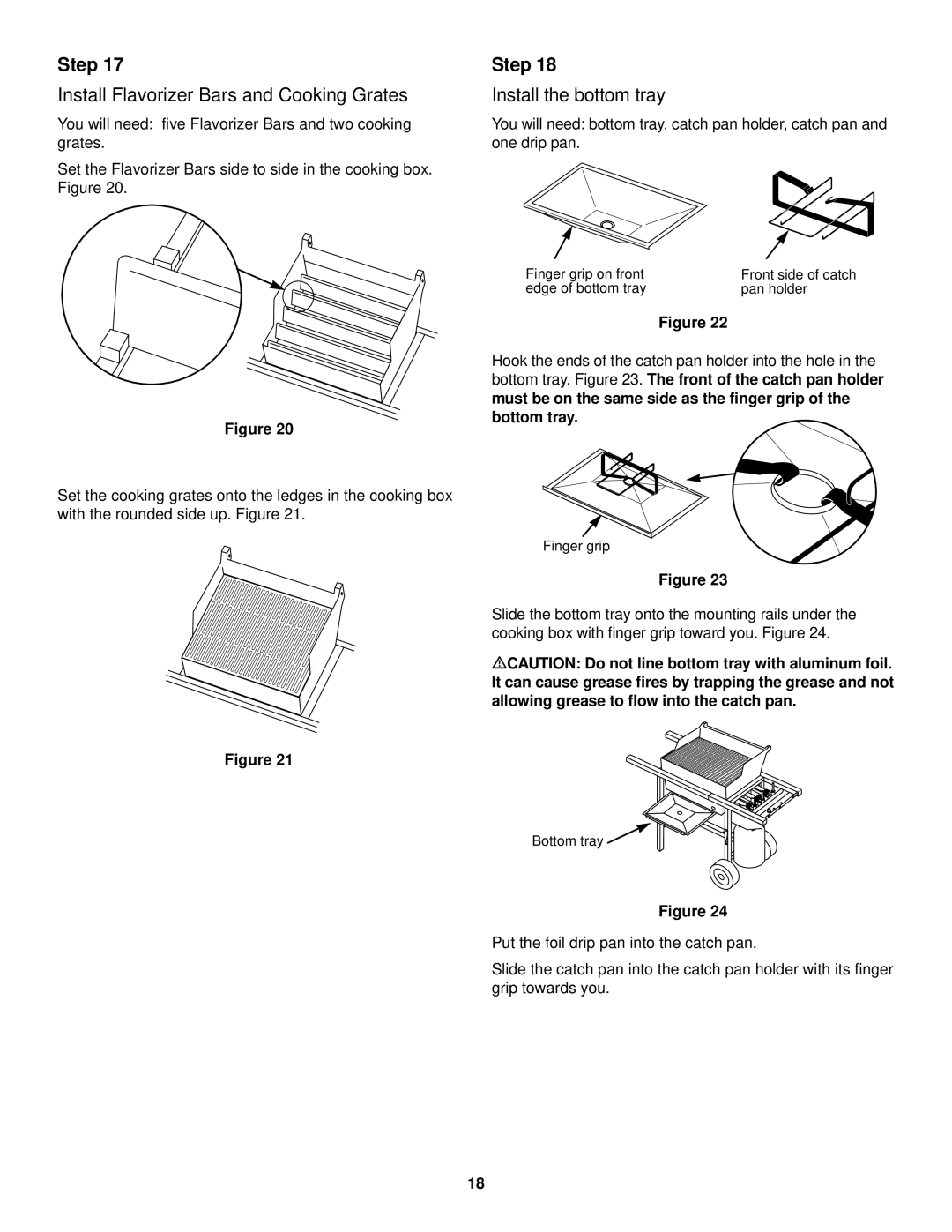 Weber 98583 owner manual Install Flavorizer Bars and Cooking Grates, Install the bottom tray 