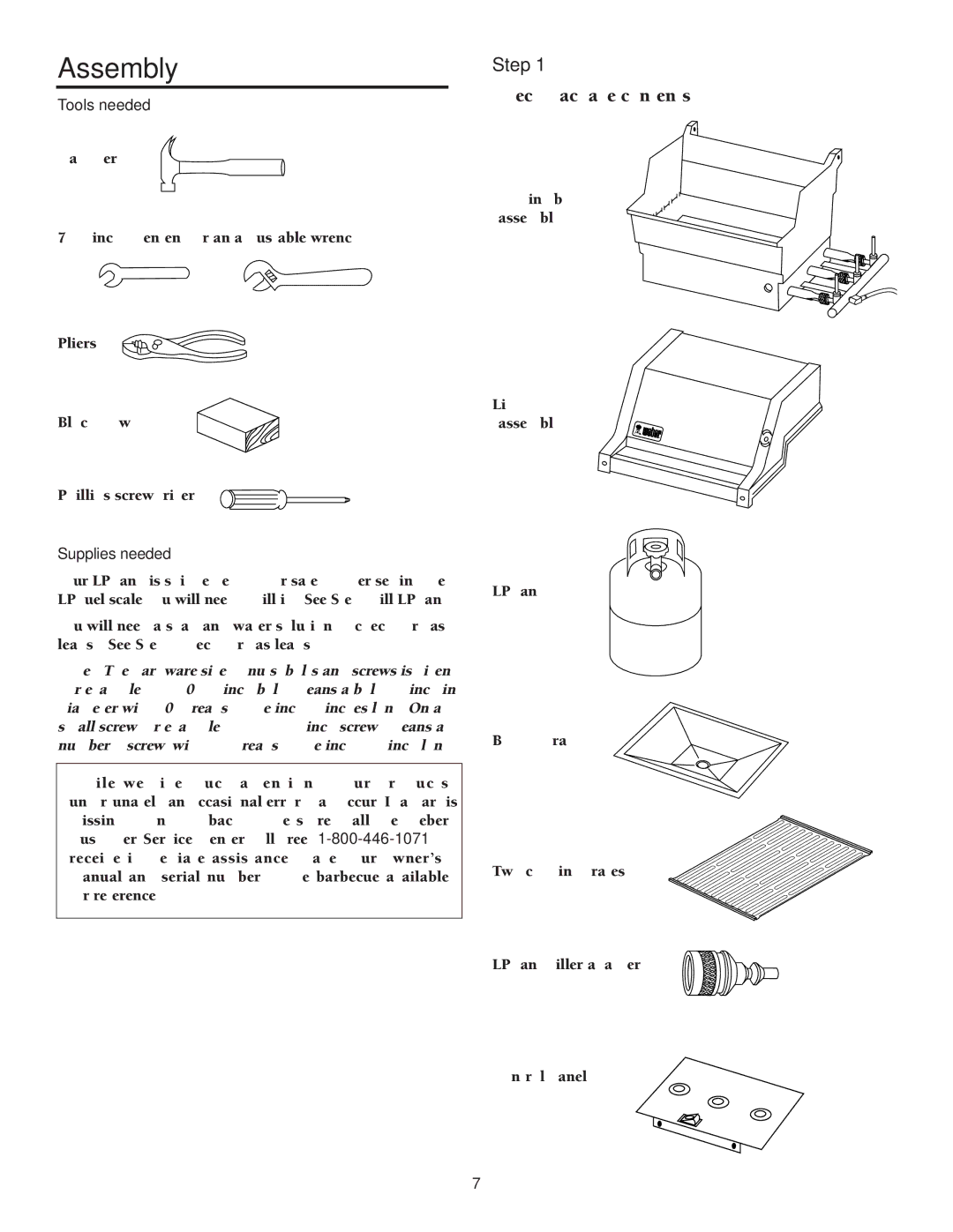 Weber 98583 owner manual Assembly, Step, Check package contents 