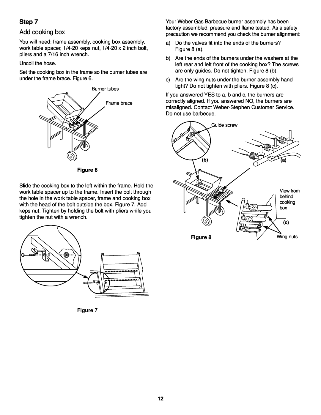 Weber 98583 owner manual Step, Add cooking box 