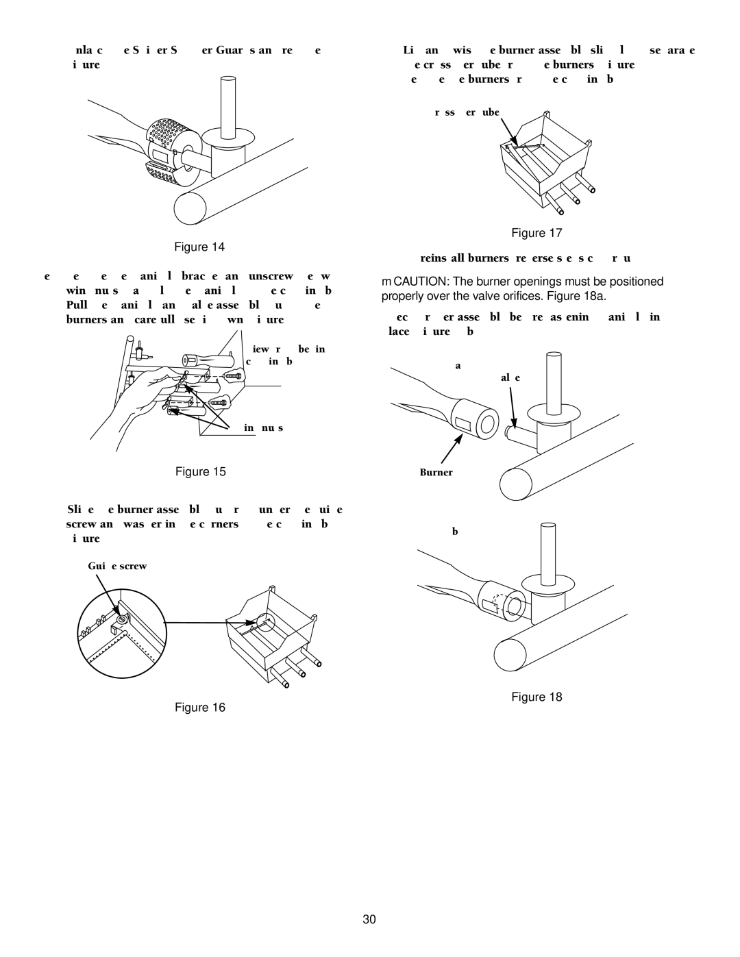 Weber 98615, 2000 Series owner manual To reinstall burners, reverse steps c through g 