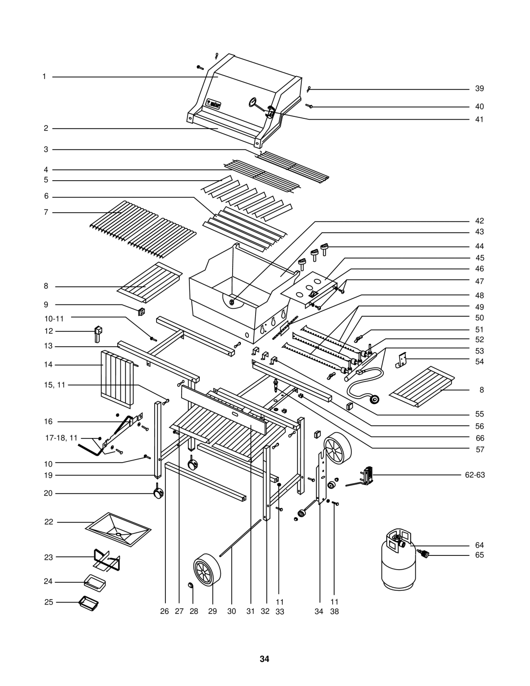 Weber 98615, 2000 Series owner manual 10-11 