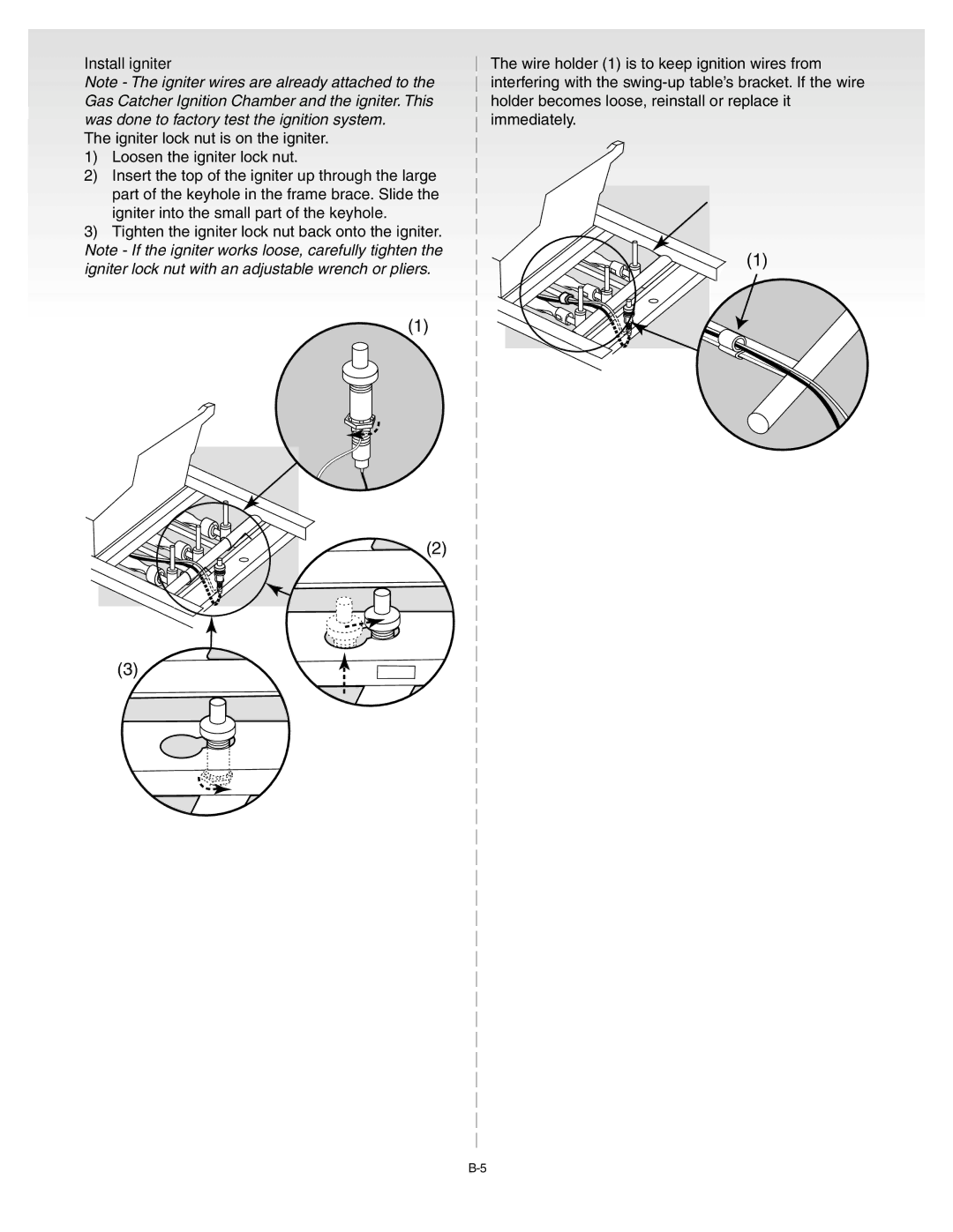 Weber B067.E, A101.c, genesis silver b natural gas grill manual Install igniter 