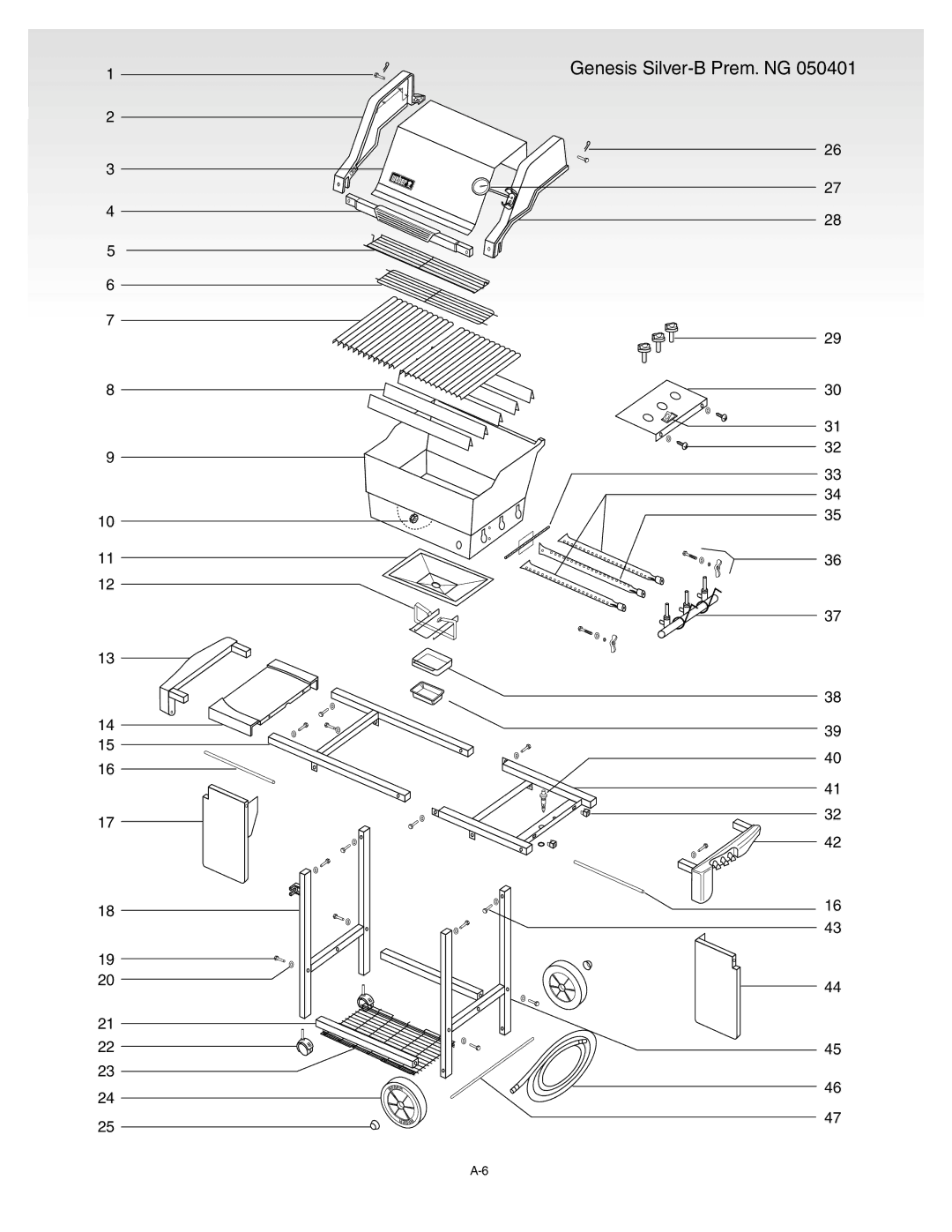 Weber B067.E, A101.c, genesis silver b natural gas grill manual Genesis Silver-B Prem. NG 