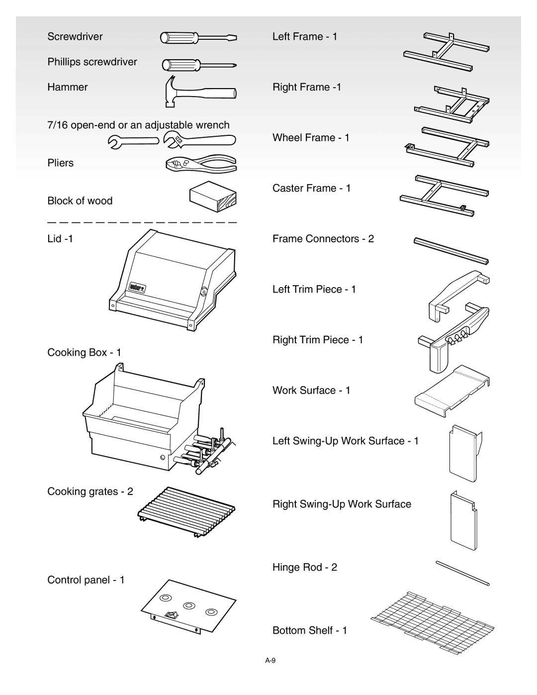 Weber B067.E, A101.c, genesis silver b natural gas grill manual 