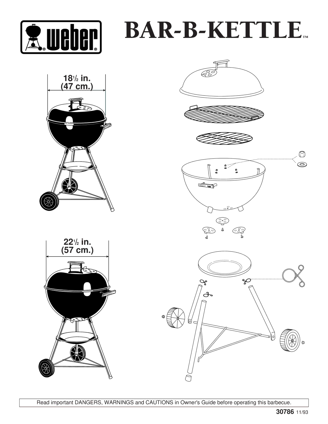 Weber 30786, BAR-B-KETTLE manual Bar-B-Kettle 