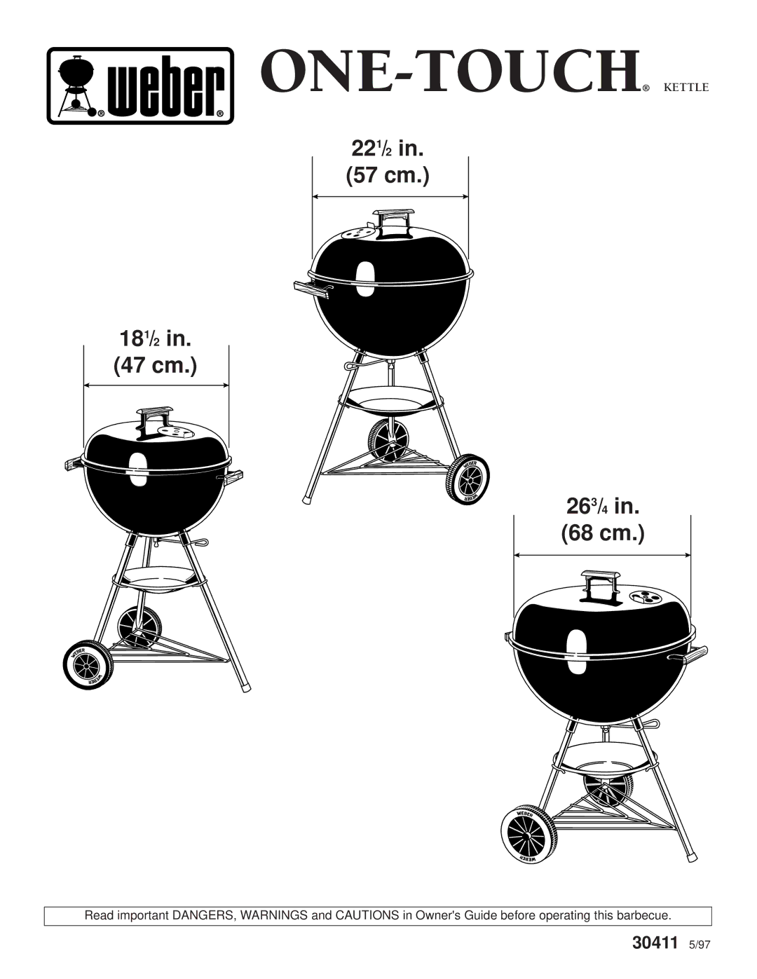 Weber Charcoal Grill manual One-Touchkettle 