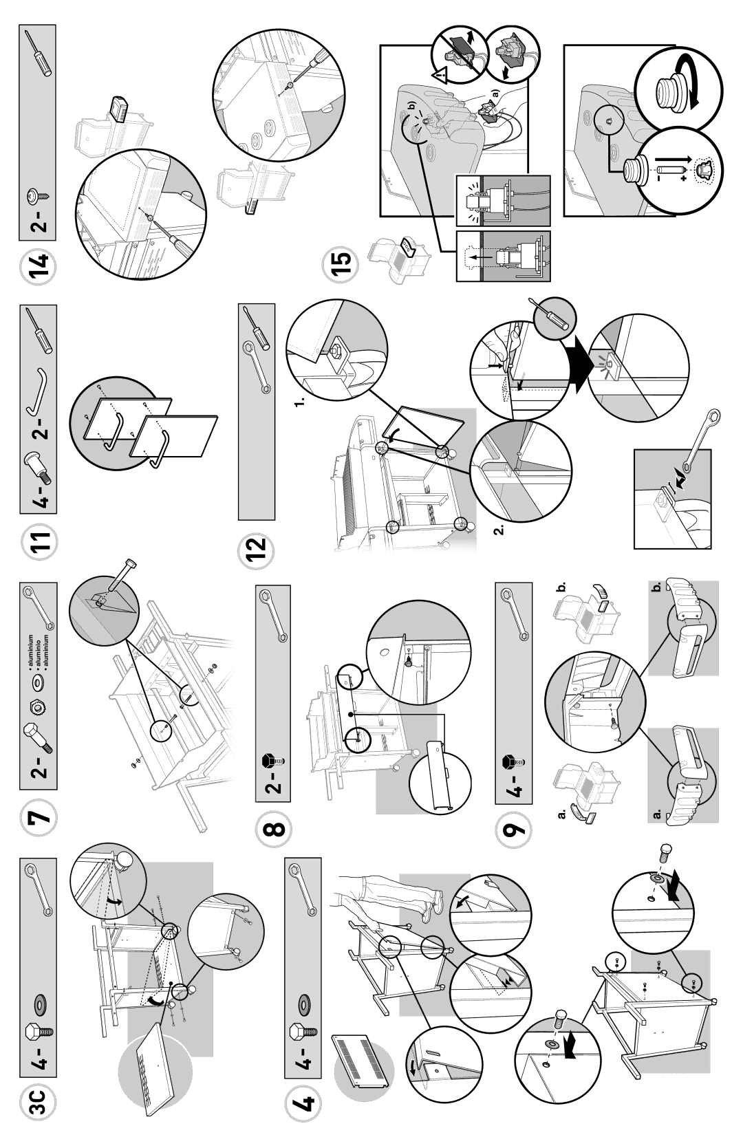 Weber E-320 manual Aluminium Aluminio 