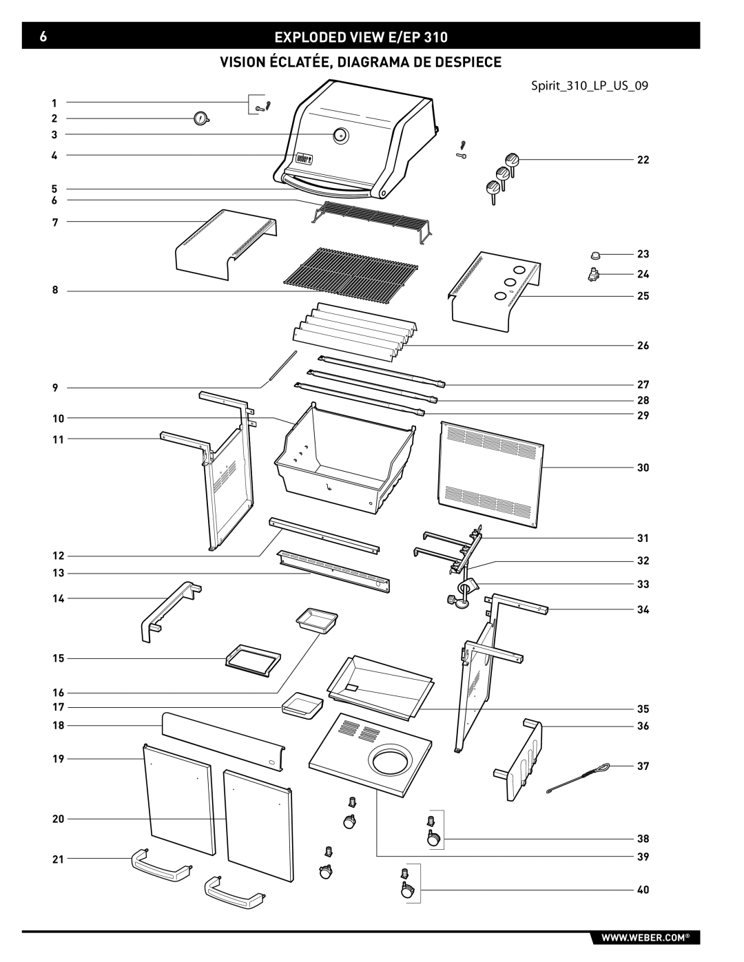 Weber E/EP - 210/310 manual Spirit310LPUS09 