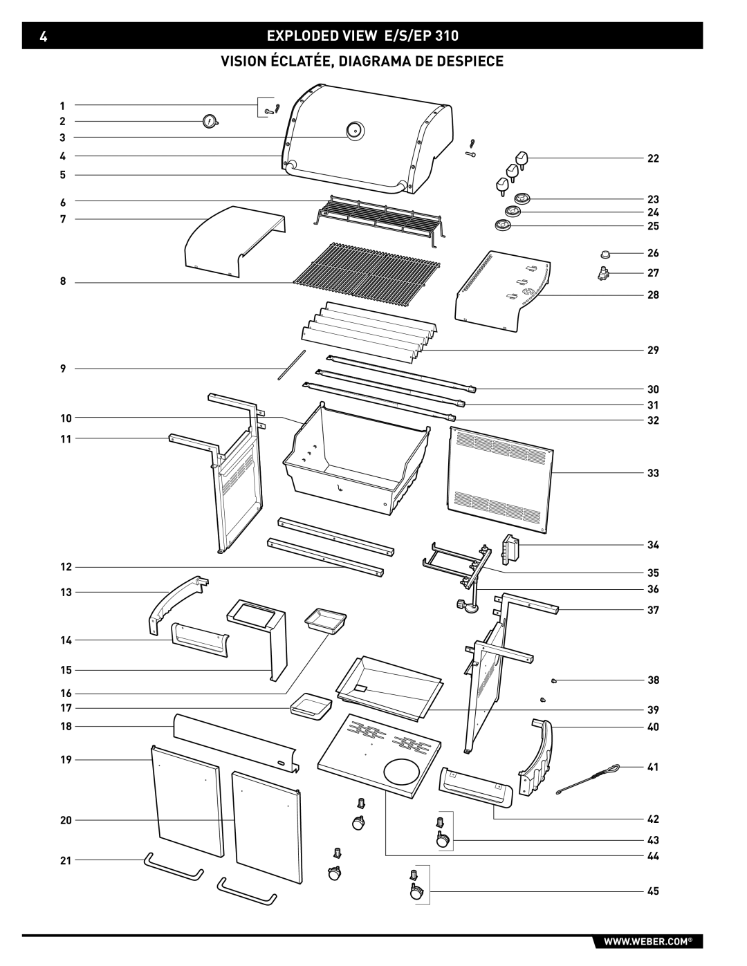 Weber E/S-320 manual Exploded View E/S/EP 