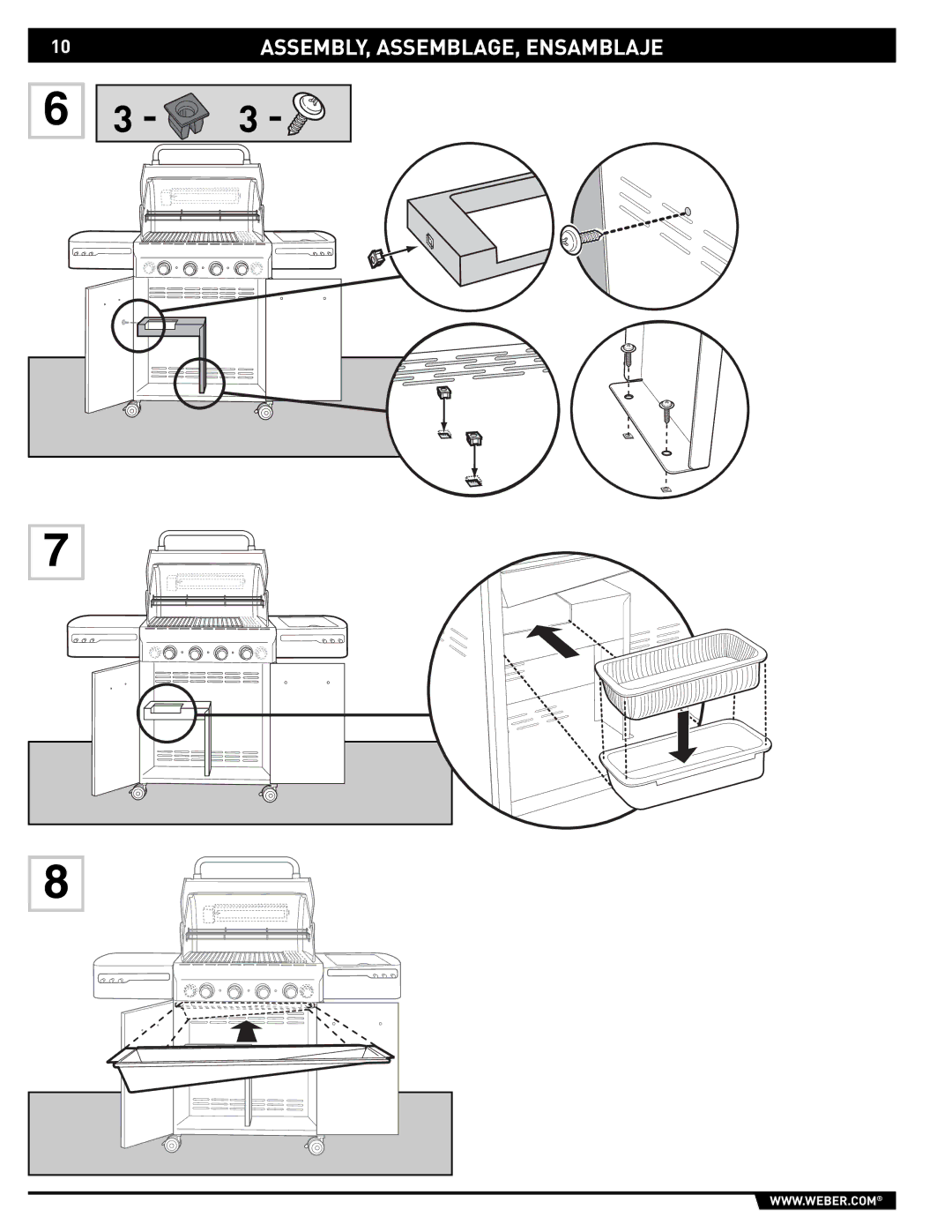 Weber E/S-420 manual ASSEMBLY, ASSEMBLAGE, Ensamblaje 