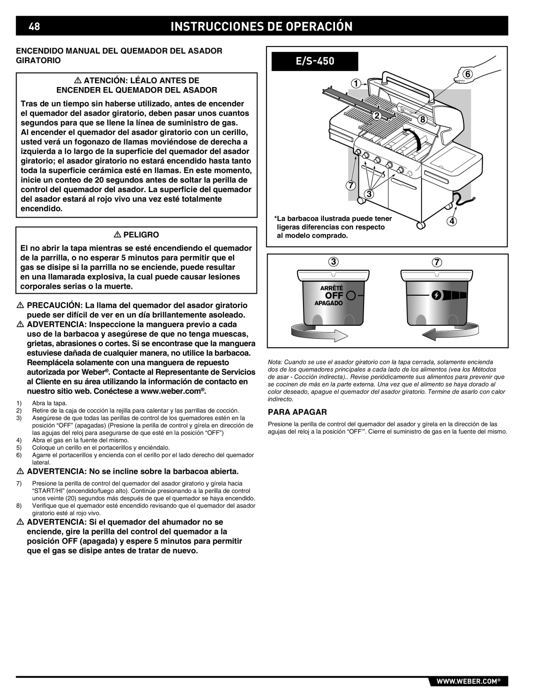 Weber E/S-420 manual La barbacoa ilustrada puede tener 