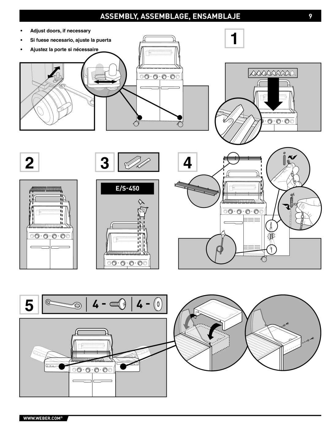 Weber E/S-450 manual ASSEMBLY, ASSEMBLAGE, Ensamblaje 