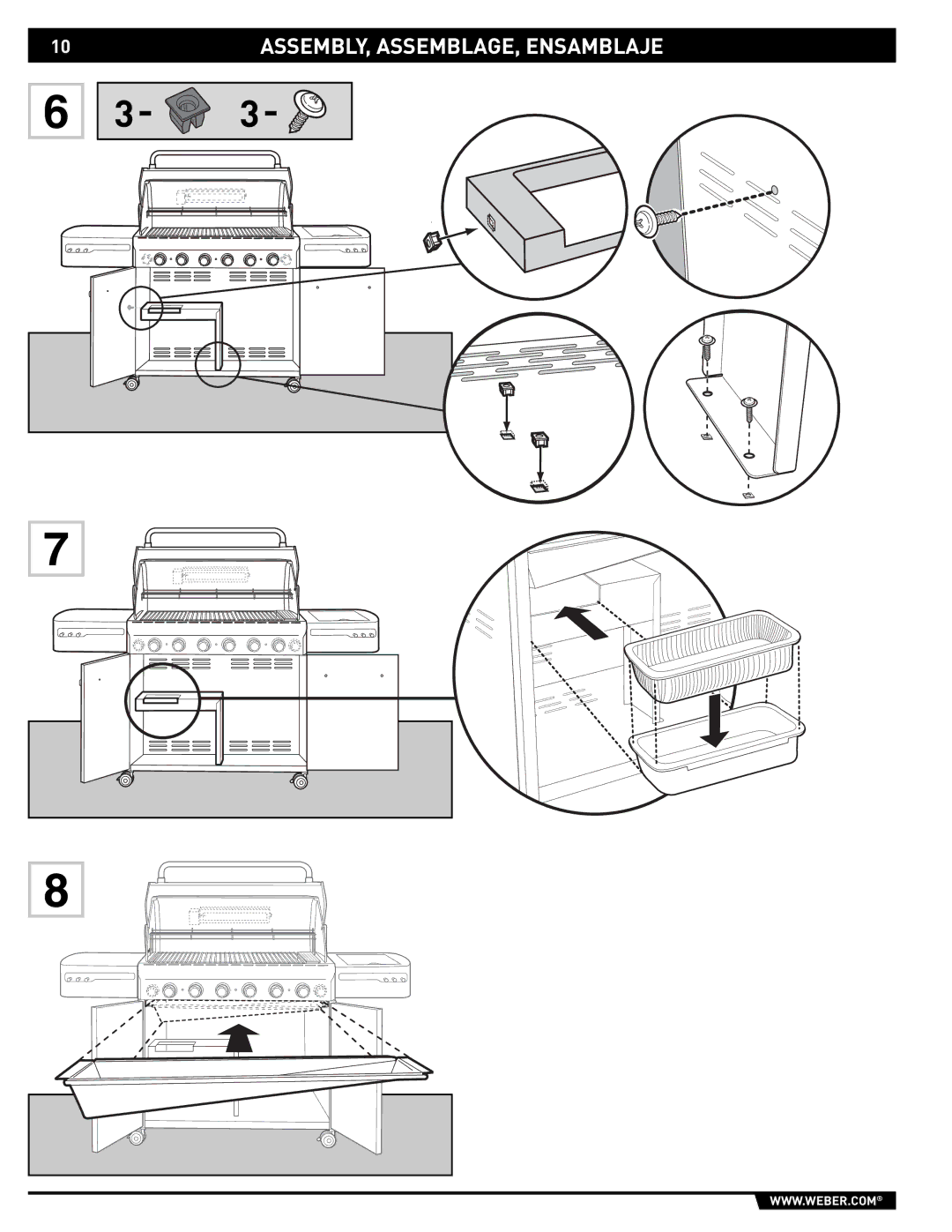 Weber E/S 650 manual ASSEMBLY, ASSEMBLAGE, Ensamblaje 